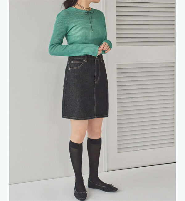 titivate「前後2wayリブシアーニットカーディガン」|ニット・セーター|