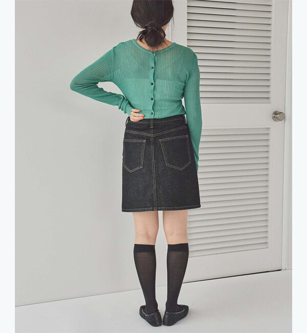 titivate「前後2wayリブシアーニットカーディガン」|ニット・セーター|