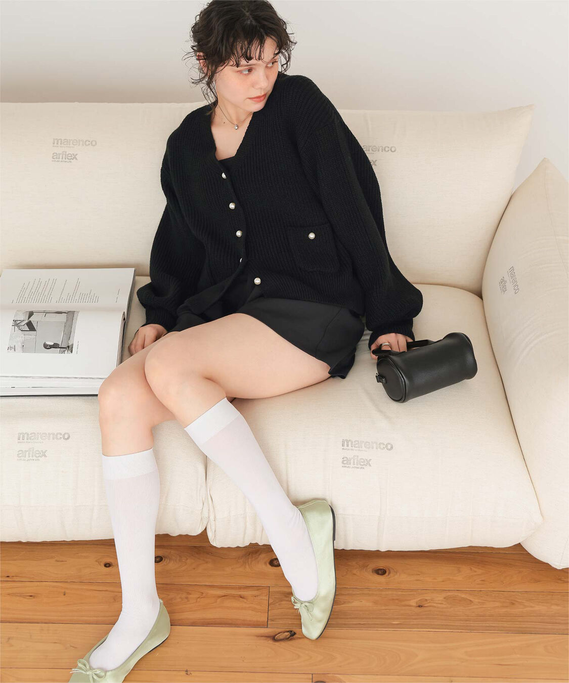 titivate「ポケット付きパールボタンニットカーディガン」|カーディガン|