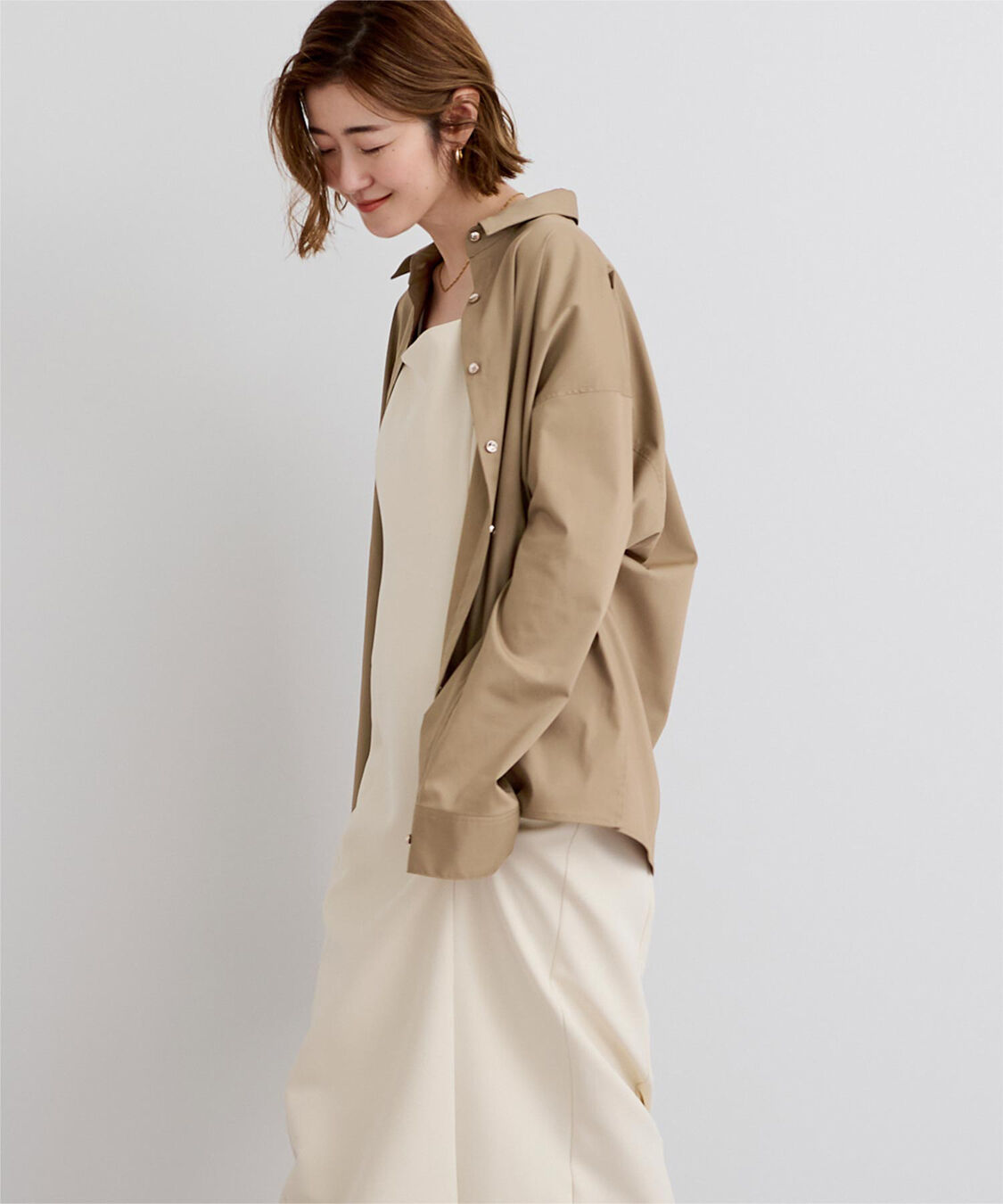 ur's「サテンライクオーバーシャツ」|シャツ・ブラウス|