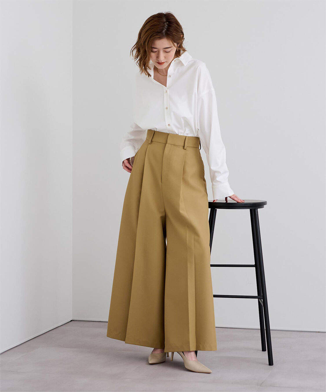 ur's「サテンライクオーバーシャツ」|シャツ・ブラウス|