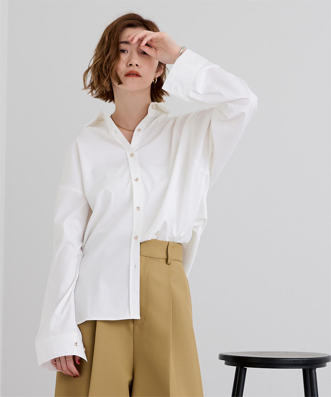 ur's「サテンライクオーバーシャツ」|シャツ・ブラウス|