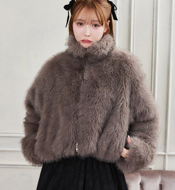 フェイクファーショートブルゾン｜ルミネのファッション通販アイルミネ