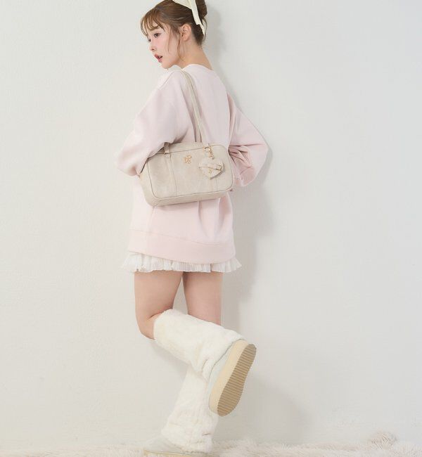  「ハートミラー付きスクエアボストンバッグ」|ショルダー・メッセンジャー|