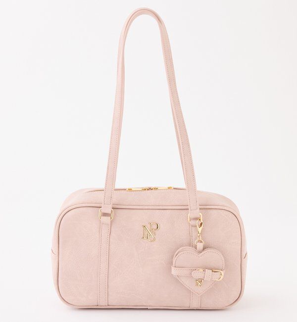  「ハートミラー付きスクエアボストンバッグ」|ショルダー・メッセンジャー|