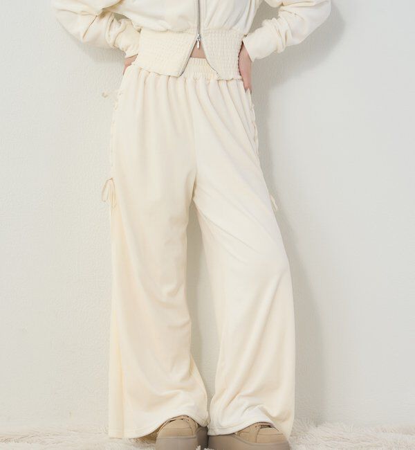  「【セットアップ可能】レースアップカットパンツ」|その他|