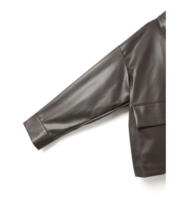 mizuiro ind「mizuiro ind シンセティックレザーシャツジャケット」|その他|