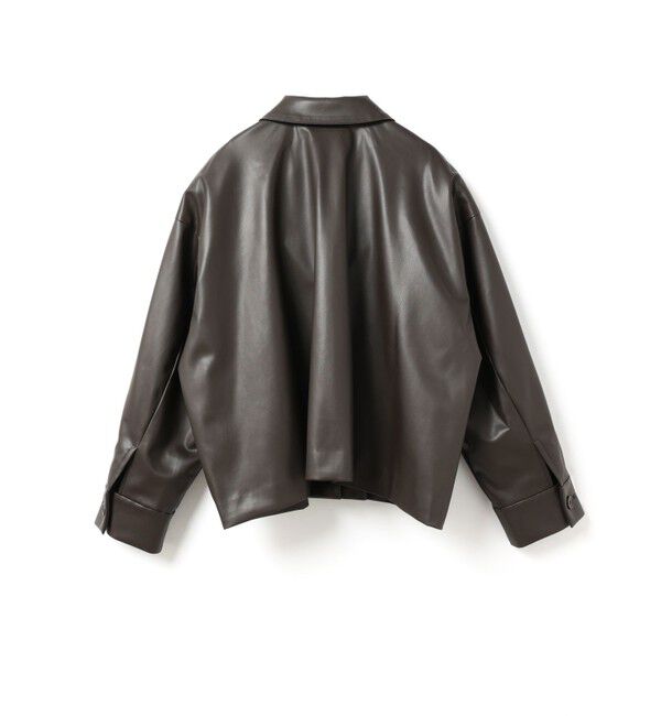 mizuiro ind「mizuiro ind シンセティックレザーシャツジャケット」|その他|