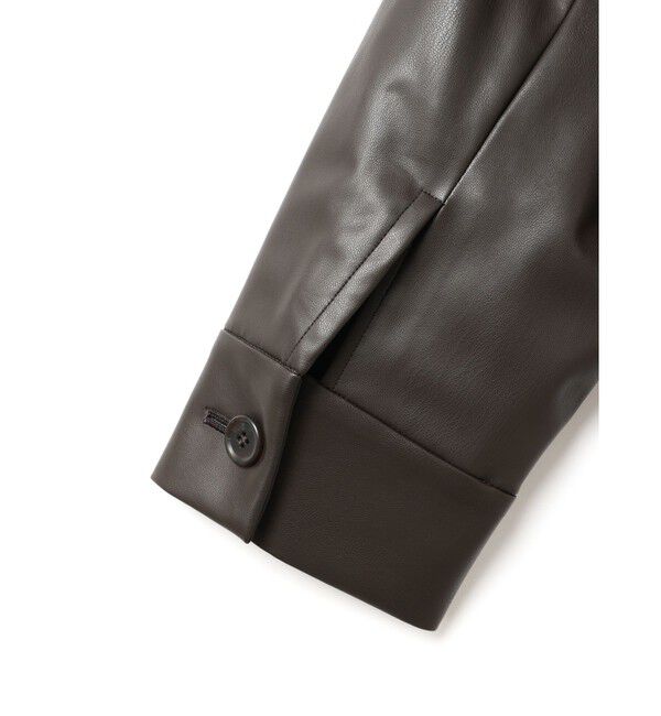 mizuiro ind「mizuiro ind シンセティックレザーシャツジャケット」|その他|