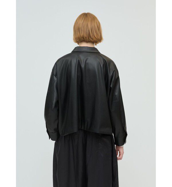 mizuiro ind「mizuiro ind シンセティックレザーシャツジャケット」|その他|