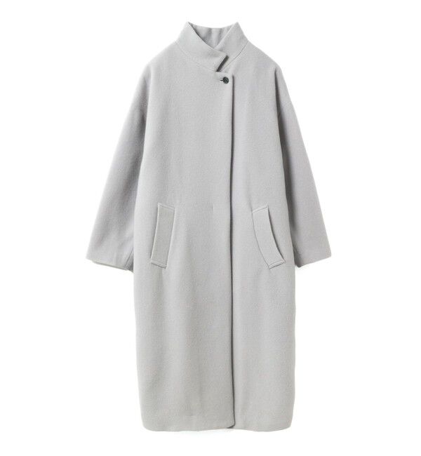 mizuiro ind「mizuiro ind ウールブレンドスタンドカラーコート」|その他|ライトグレー