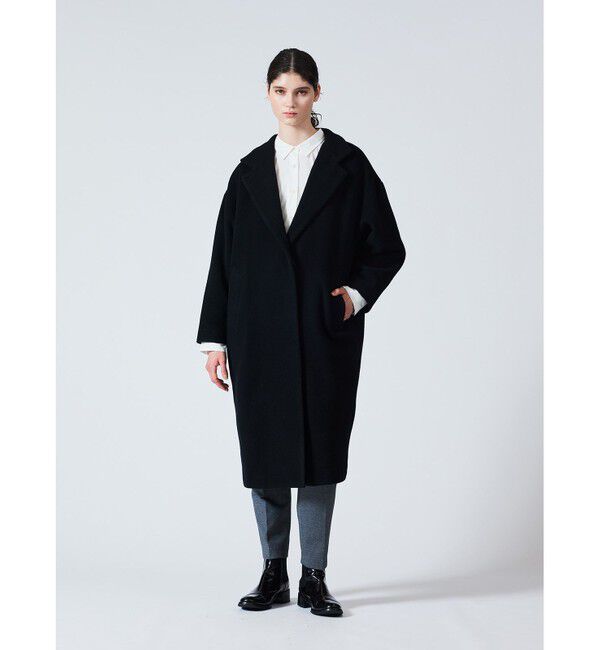 mizuiro ind「mizuiro ind ウールブレンドスタンドカラーコート」|その他|