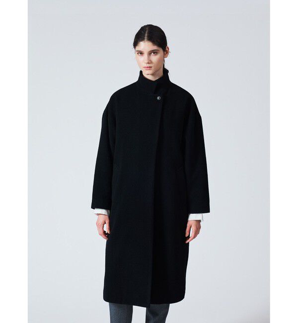 mizuiro ind「mizuiro ind ウールブレンドスタンドカラーコート」|その他|