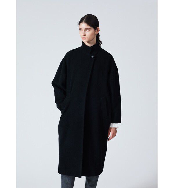 mizuiro ind「mizuiro ind ウールブレンドスタンドカラーコート」|その他|