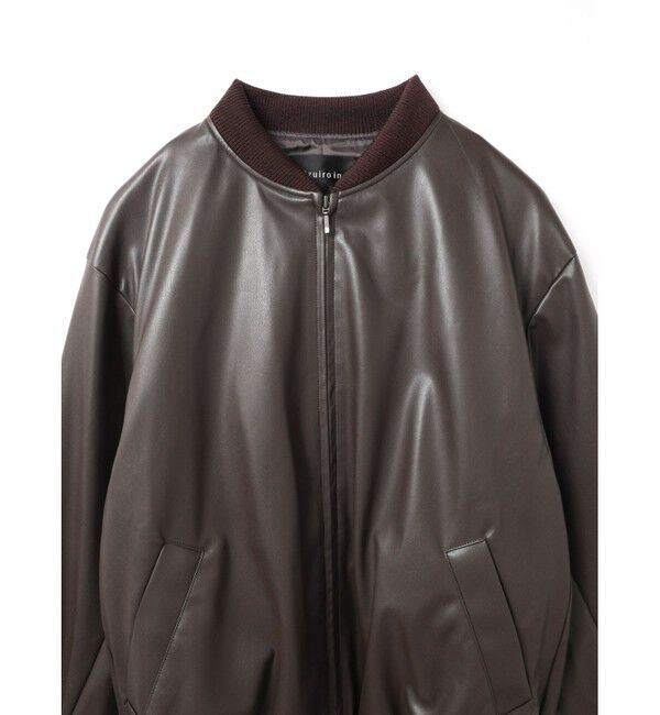 mizuiro ind「mizuiro ind シンセティックレザージップブルゾン」|ブルゾン・スタジャン|