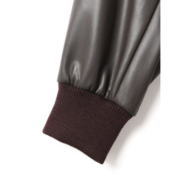 mizuiro ind「mizuiro ind シンセティックレザージップブルゾン」|ブルゾン・スタジャン|