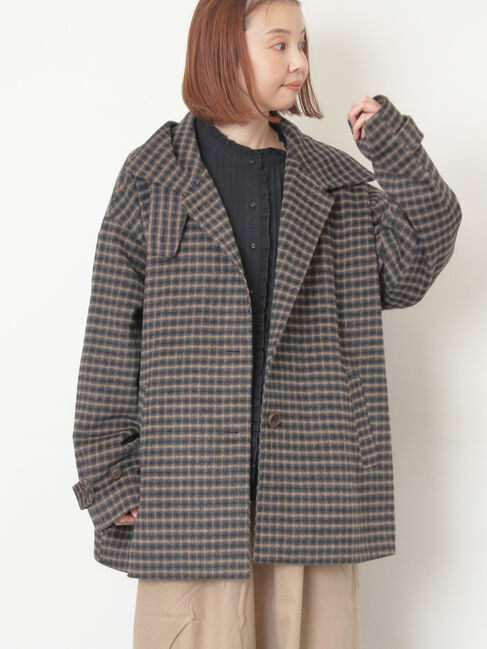 Samansa Mos2「シャギーチェックコート」|その他|
