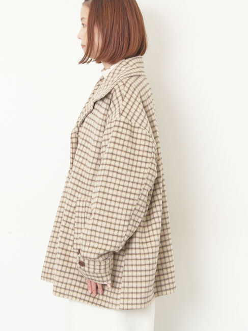 Samansa Mos2「シャギーチェックコート」|その他|