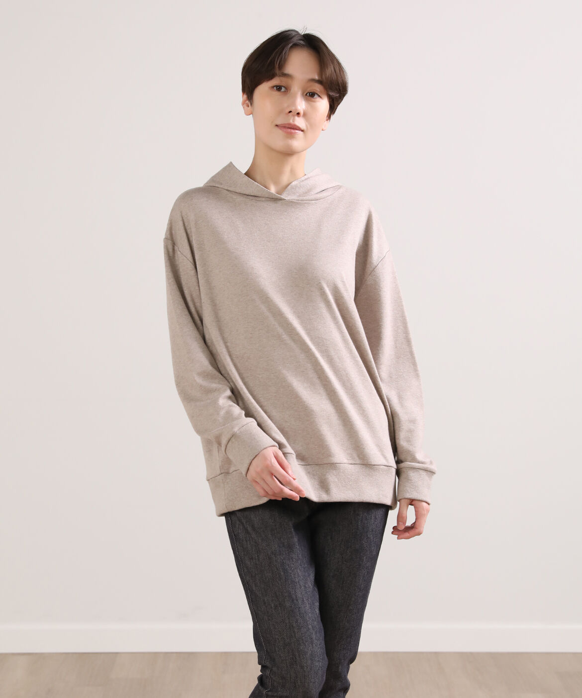 DAY by DAY it&rsquo;s international「ニットパーカー《オーガニックエアーコットン》《ユニセックス》」|ニット・セーター|ベージュ2