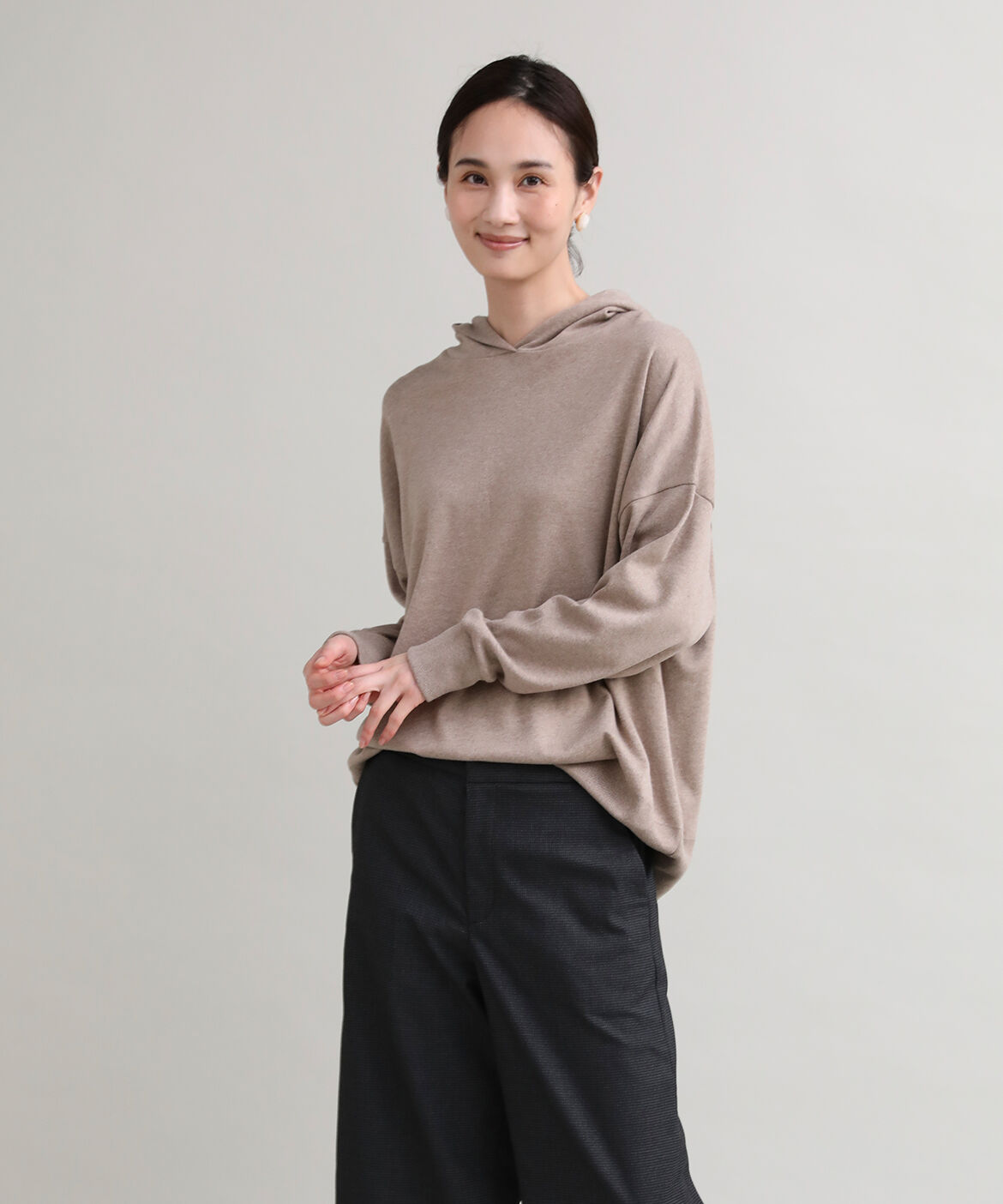 DAY by DAY it&rsquo;s international「ニットパーカー《オーガニックエアーコットン》」|ニット・セーター|モカチャ3