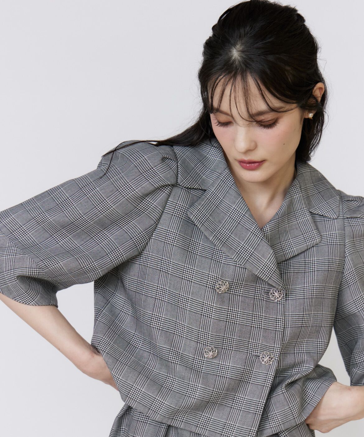 Maglie le cassetto「グレンチェックミニマムジャケット」|その他|