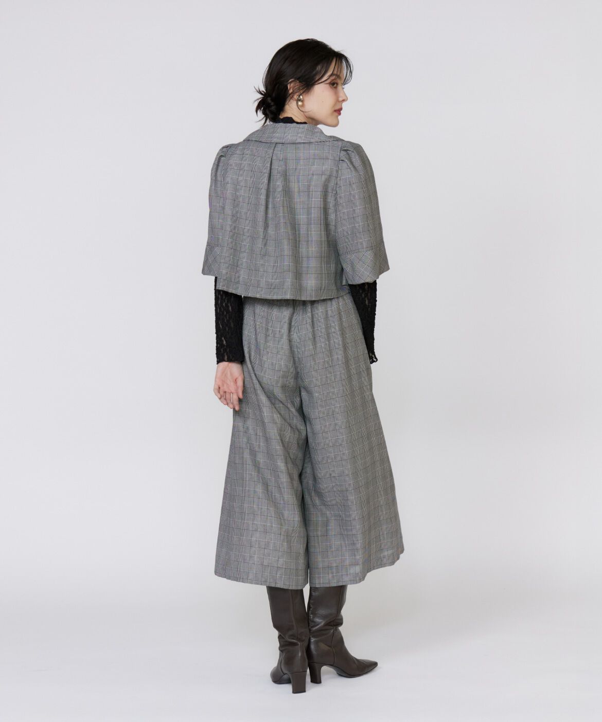 Maglie le cassetto「《大きいサイズ》グレンチェックミニマムジャケット」|その他|