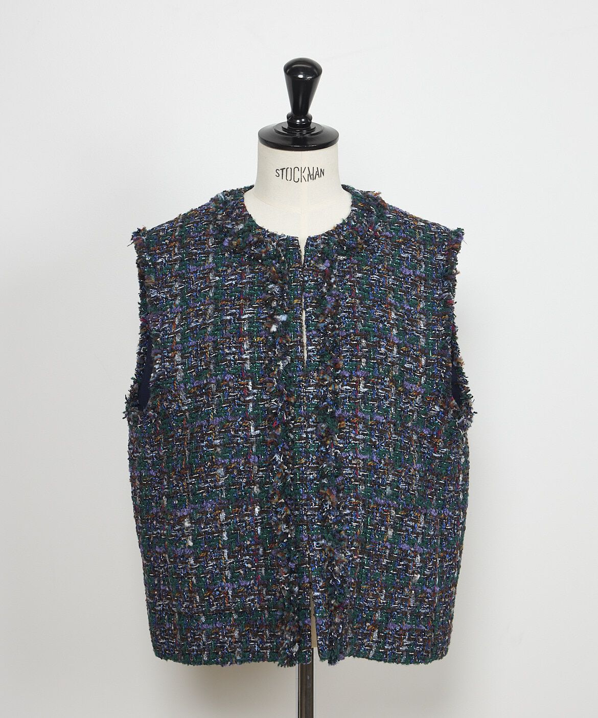 INED「ツイードジレ《TOURNIER/トゥルニエ》」|その他|グリーン