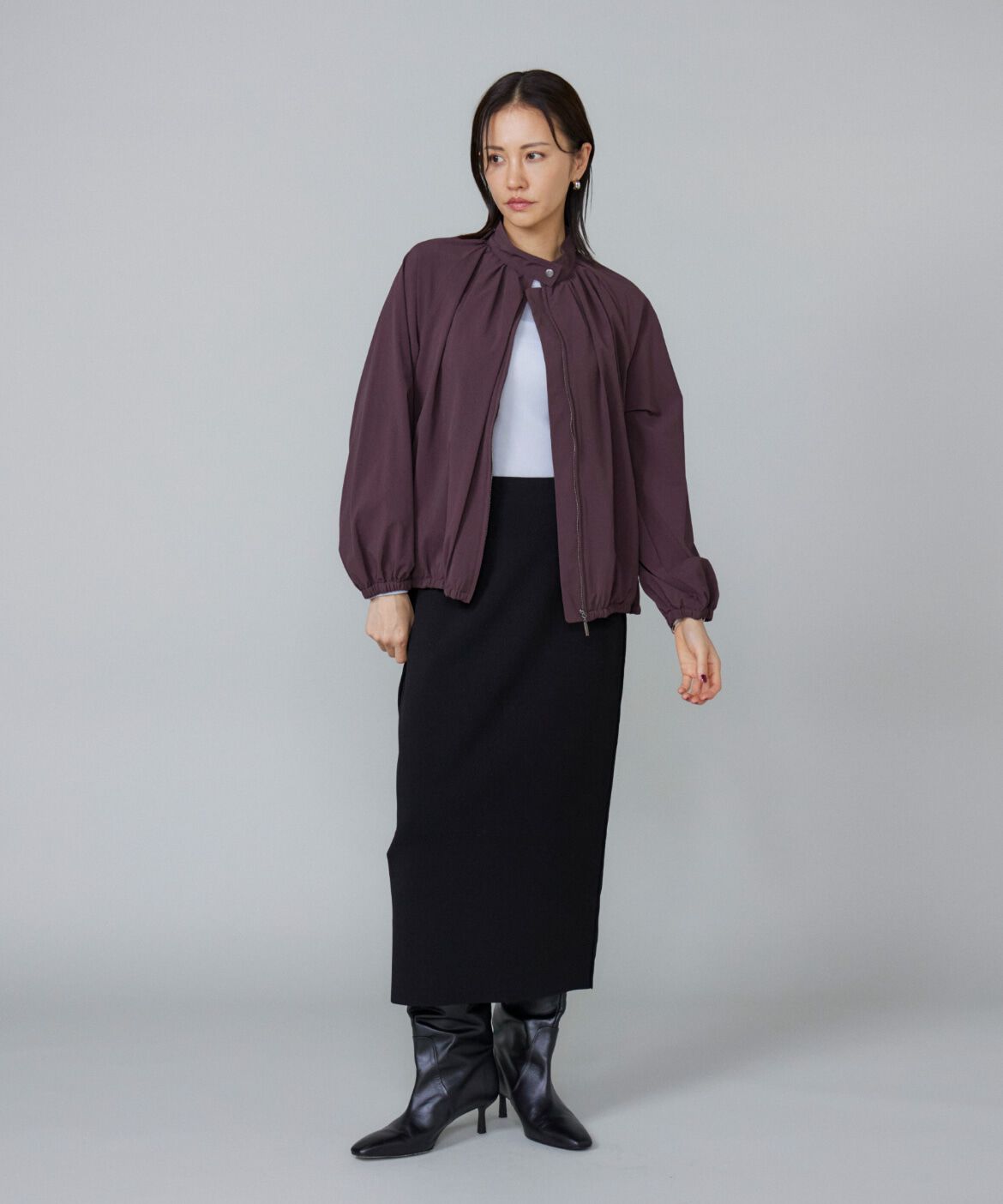 Le Souk「ギャザーショートブルゾン」|その他|