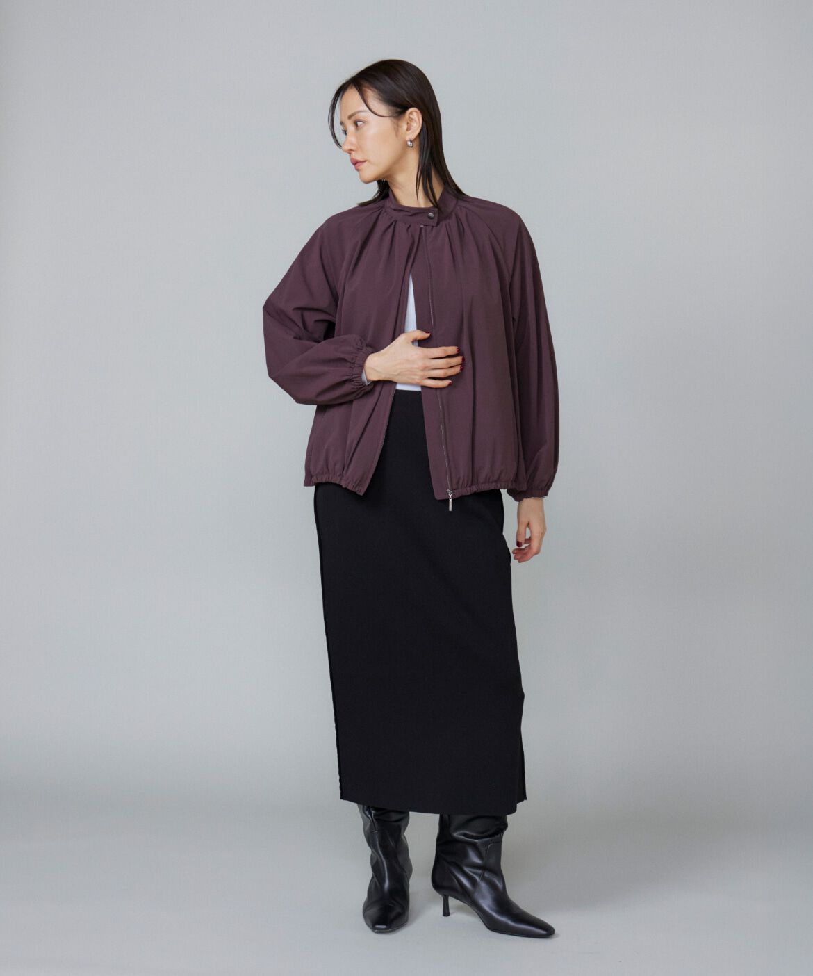 Le Souk「ギャザーショートブルゾン」|その他|