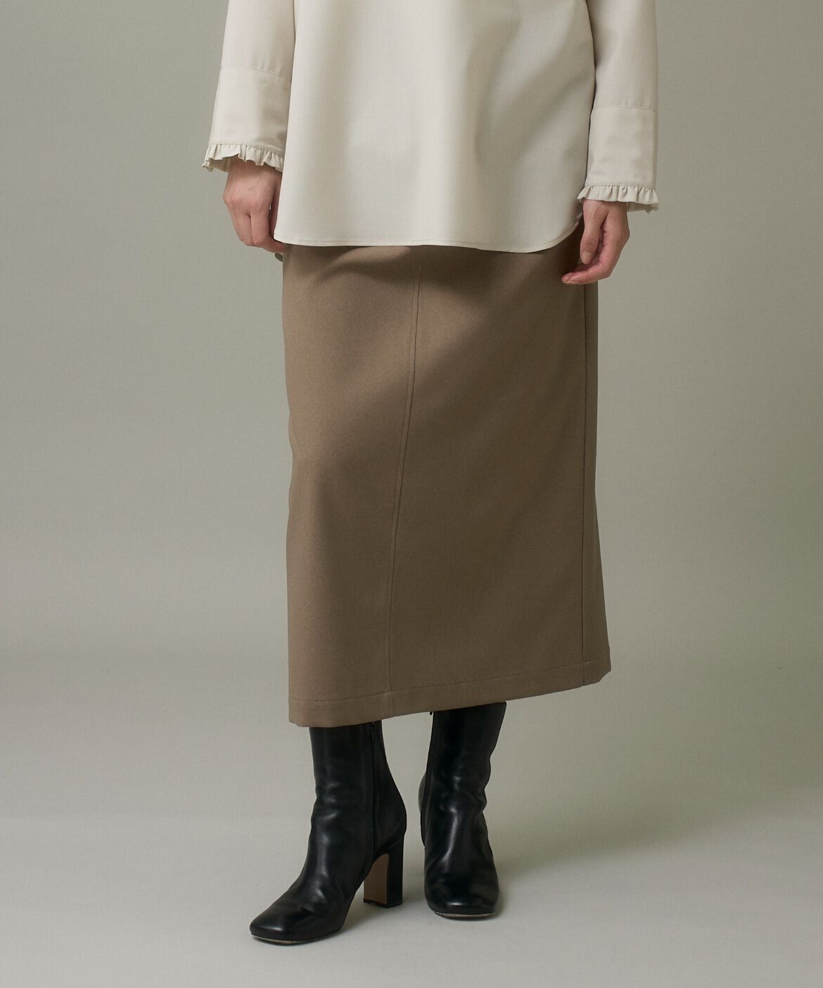 DAY by DAY it&rsquo;s international「イージースカート《ウーリッシュフラノライト》」|スカート|モカチャ3