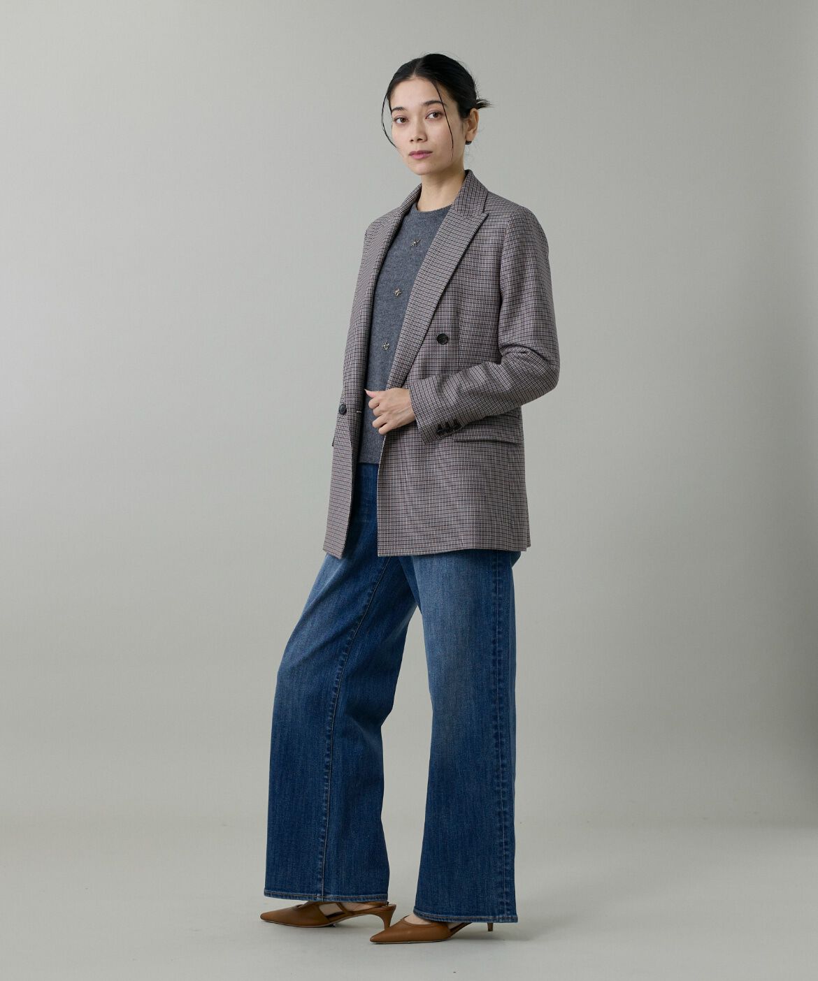 INED「《大きいサイズ》定番ダブルブレストジャケット」|その他|