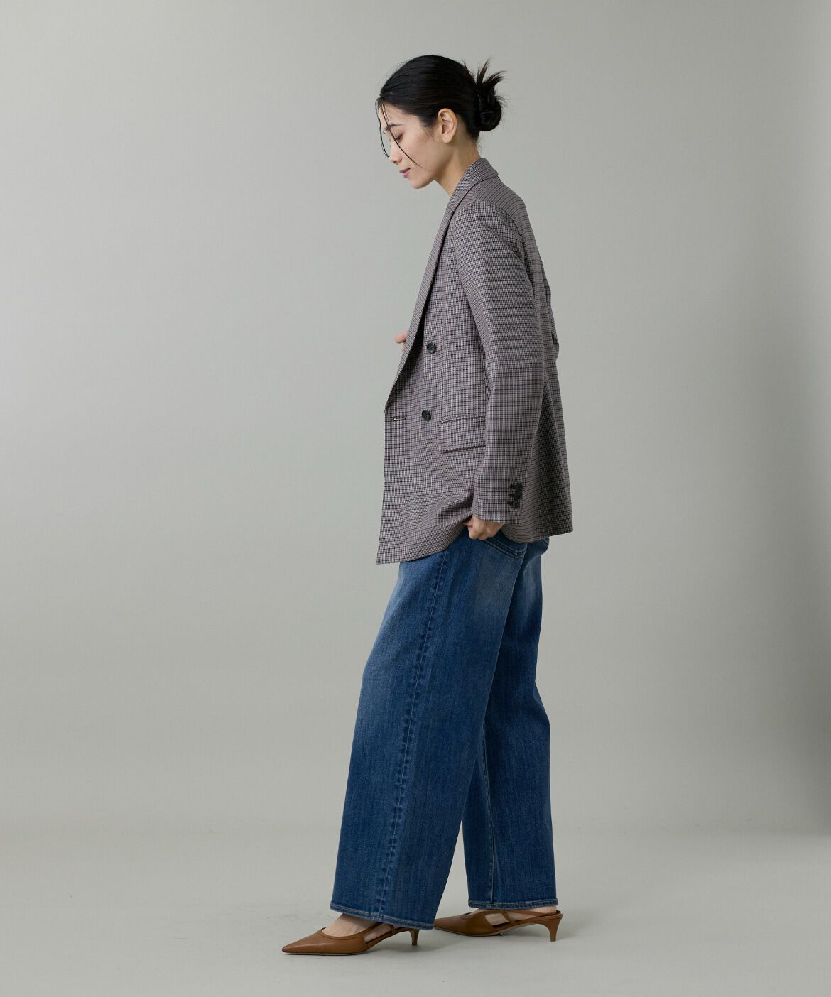 INED「《大きいサイズ》定番ダブルブレストジャケット」|その他|