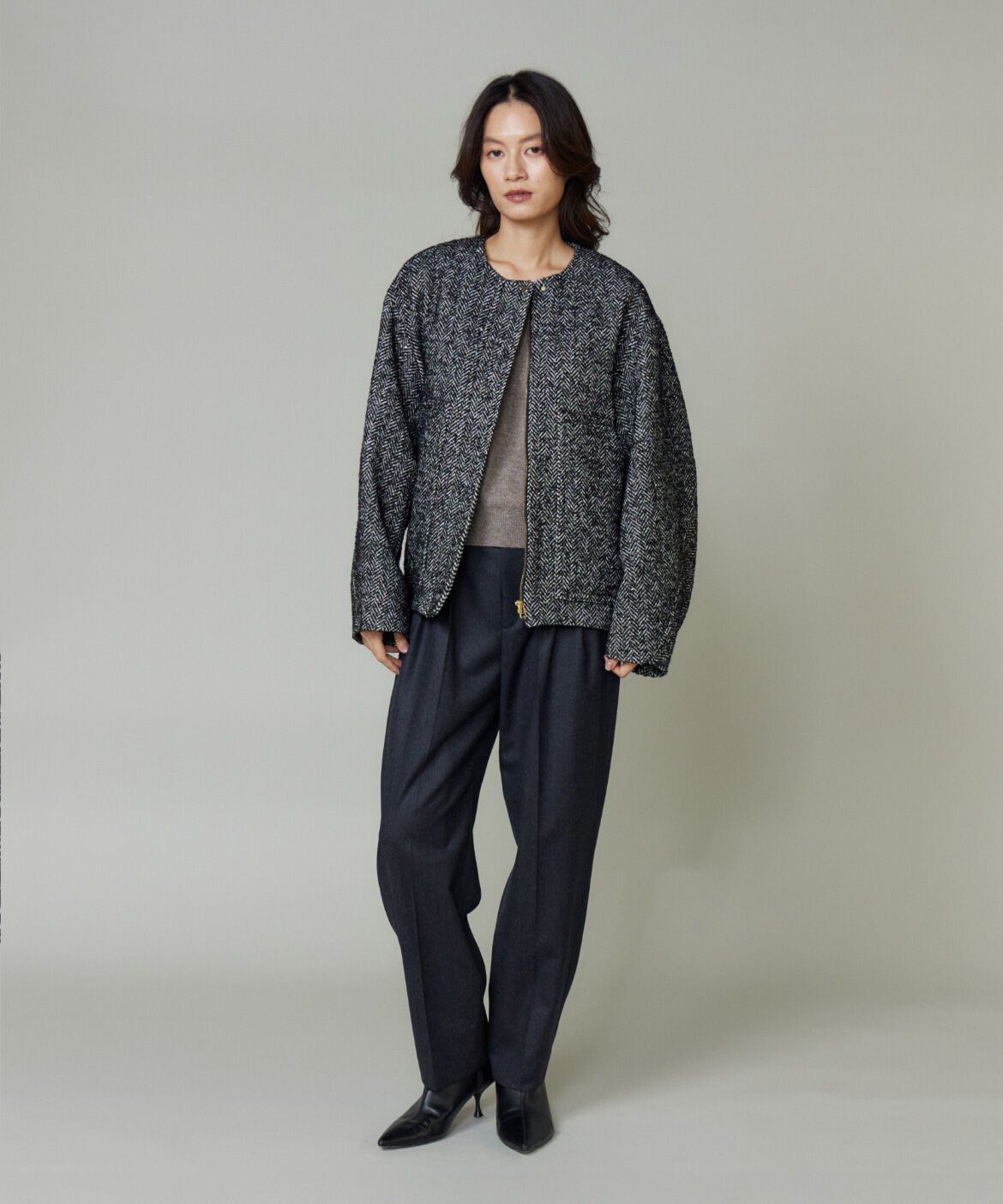 la veille by SUPERIOR CLOSET「ノーカラーブルゾン」|その他|