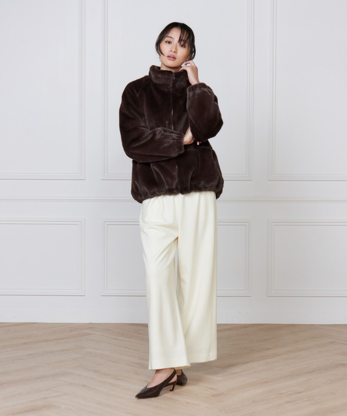 Le Souk「フェイクファースタンドブルゾン」|その他|