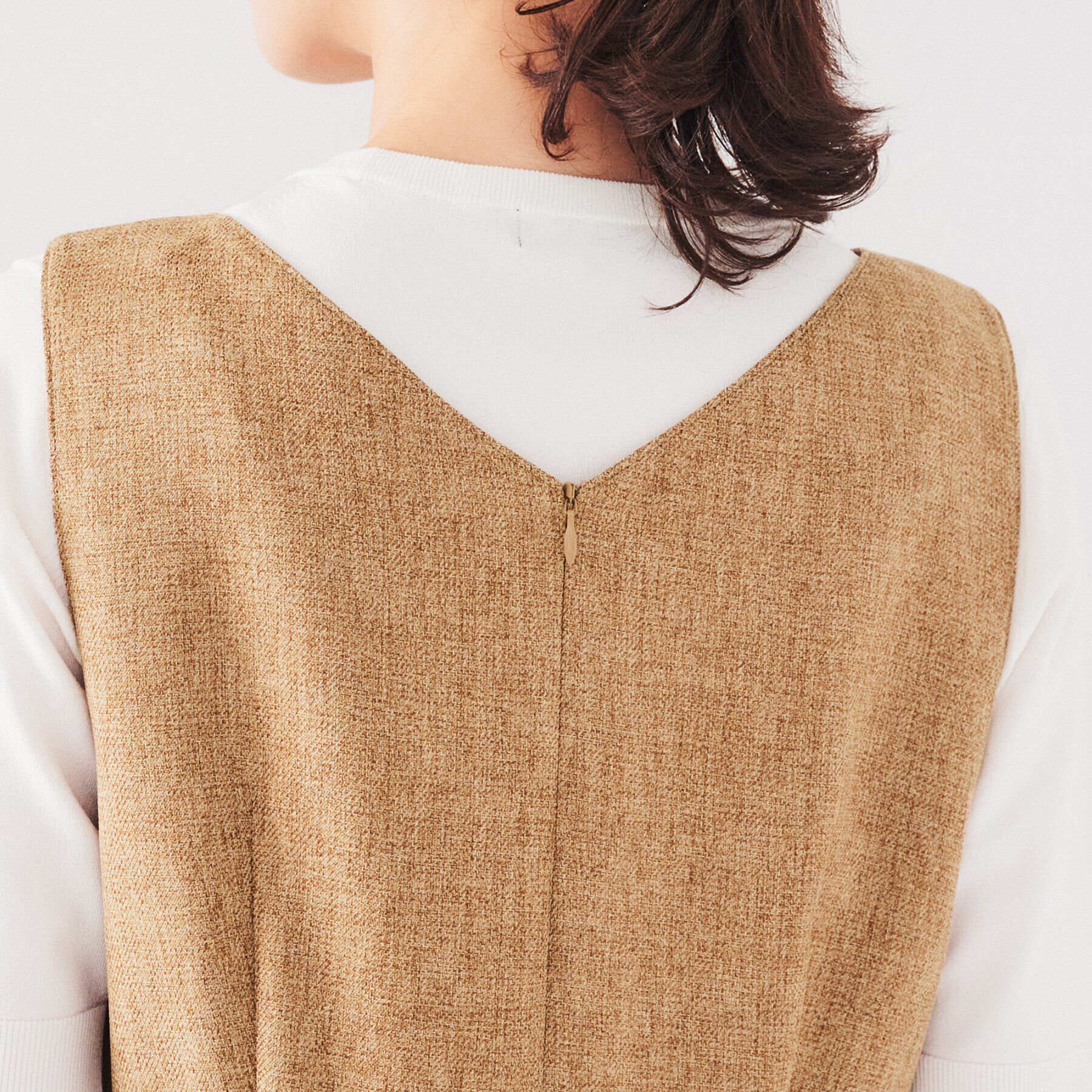 UNTITLED「【ツイードライク素材/セットアップ可】メランジ ジャンパースカート」|ワンピース|