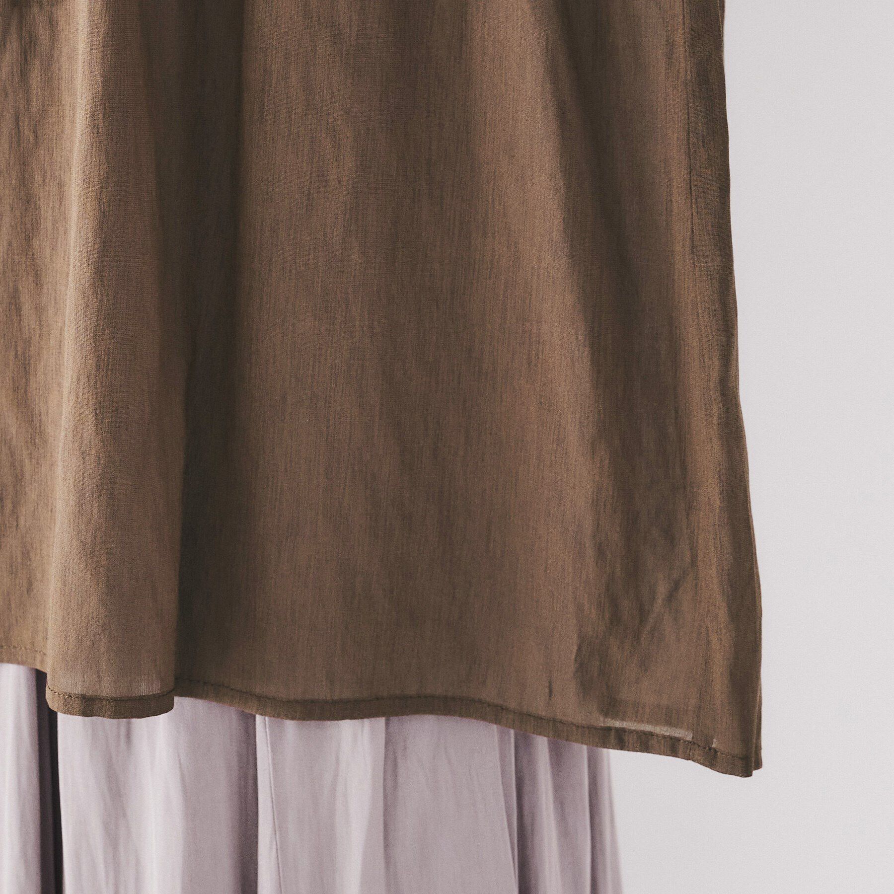 UNTITLED「【大人な透け感/前開きボタン】シアーチュニックブラウス」|シャツ・ブラウス|