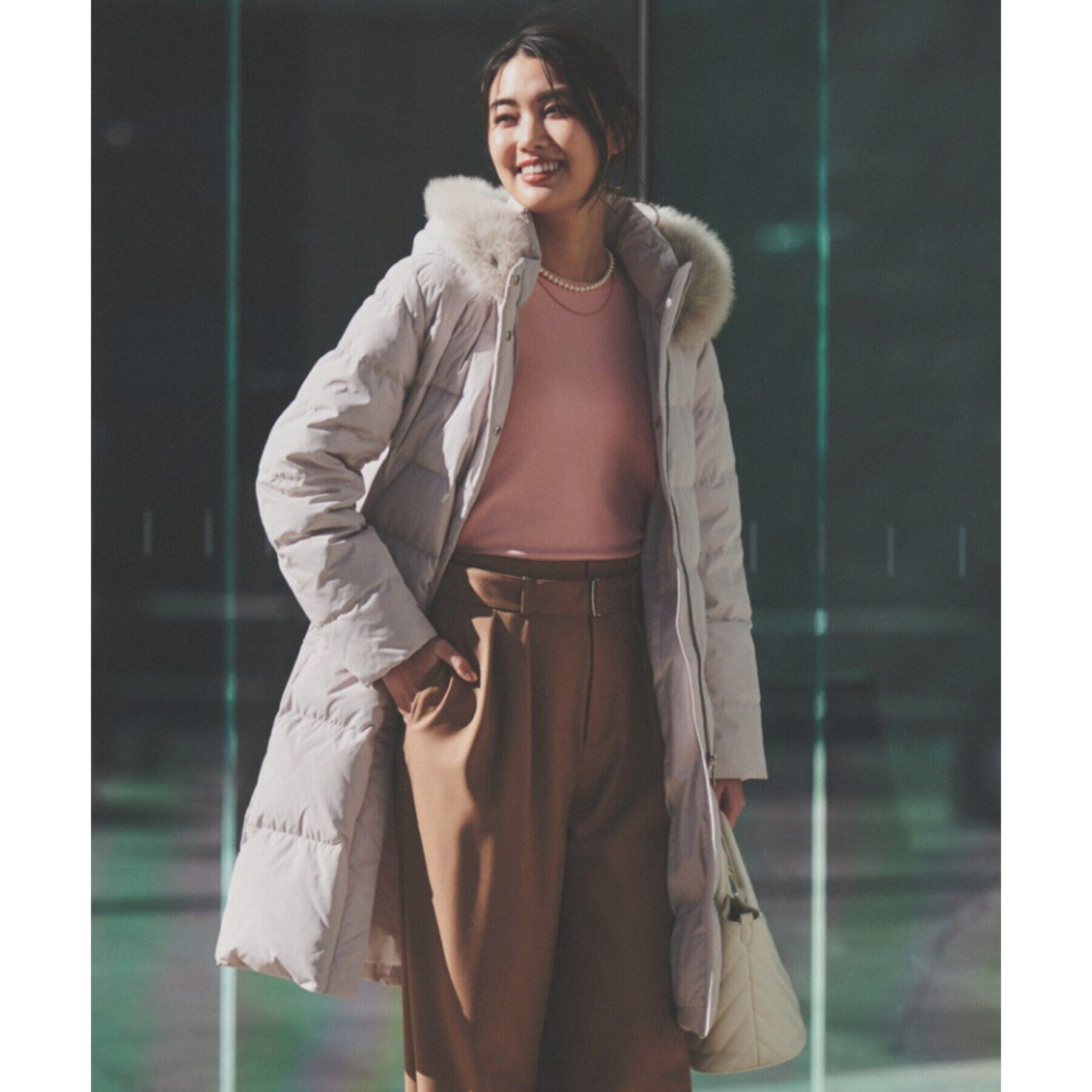 UNTITLED「【撥水／洗える／フード取り外し】ファー付きロングダウンコート」|ダウン|