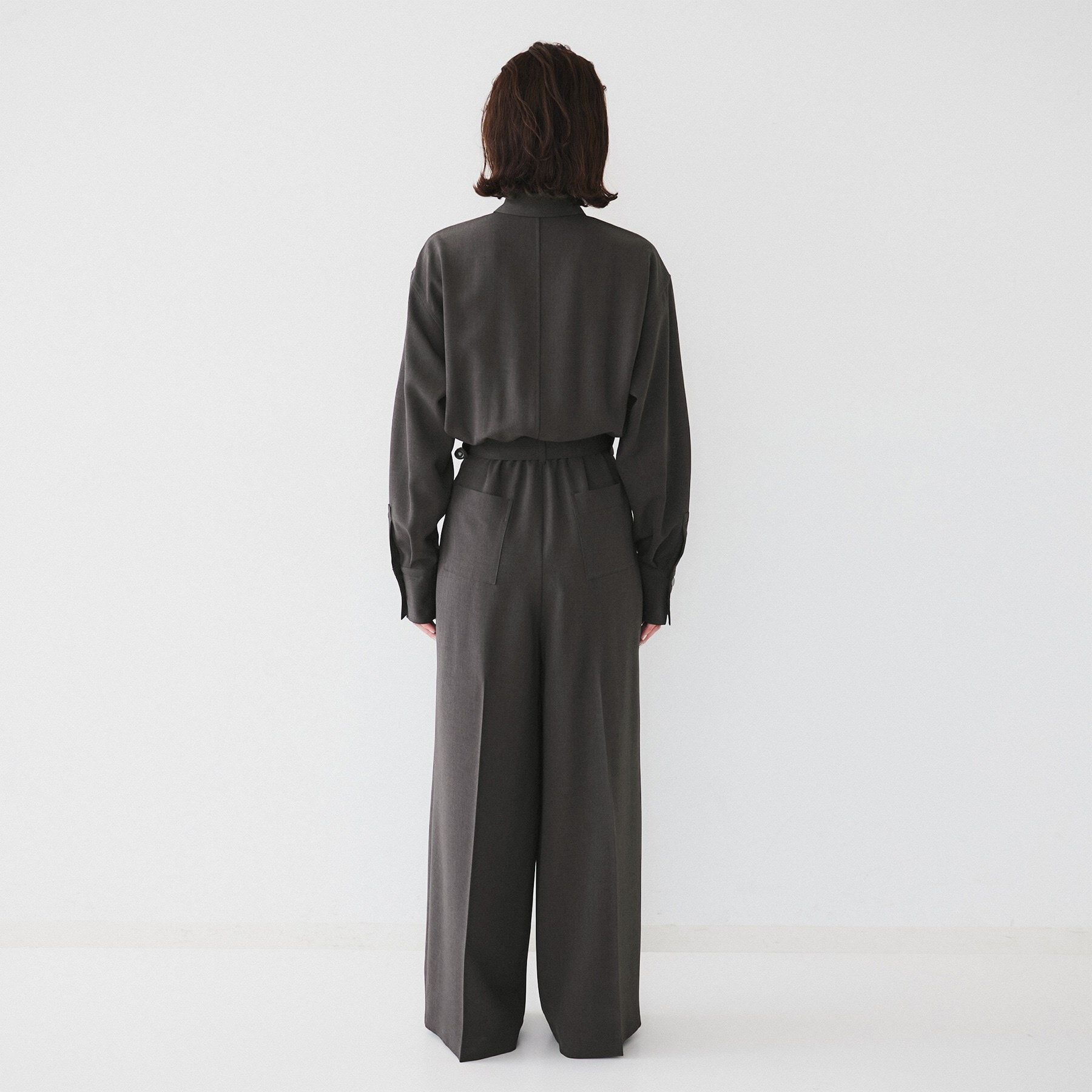 UNTITLED「【朝比奈 彩&times;Oggi&times;UNTITLED スペシャルコラボ】シャツカラーオールインワン」|オールインワン|