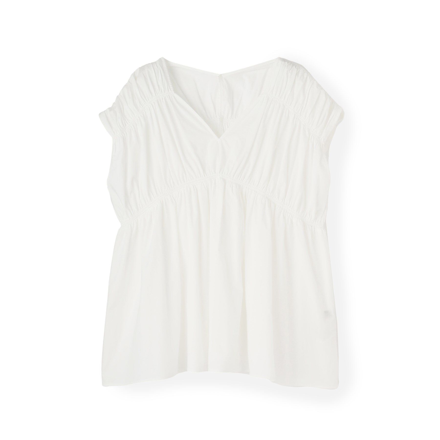 UNTITLED「【コットン100/洗える/トレンド】シャーリングブラウス」|シャツ・ブラウス|