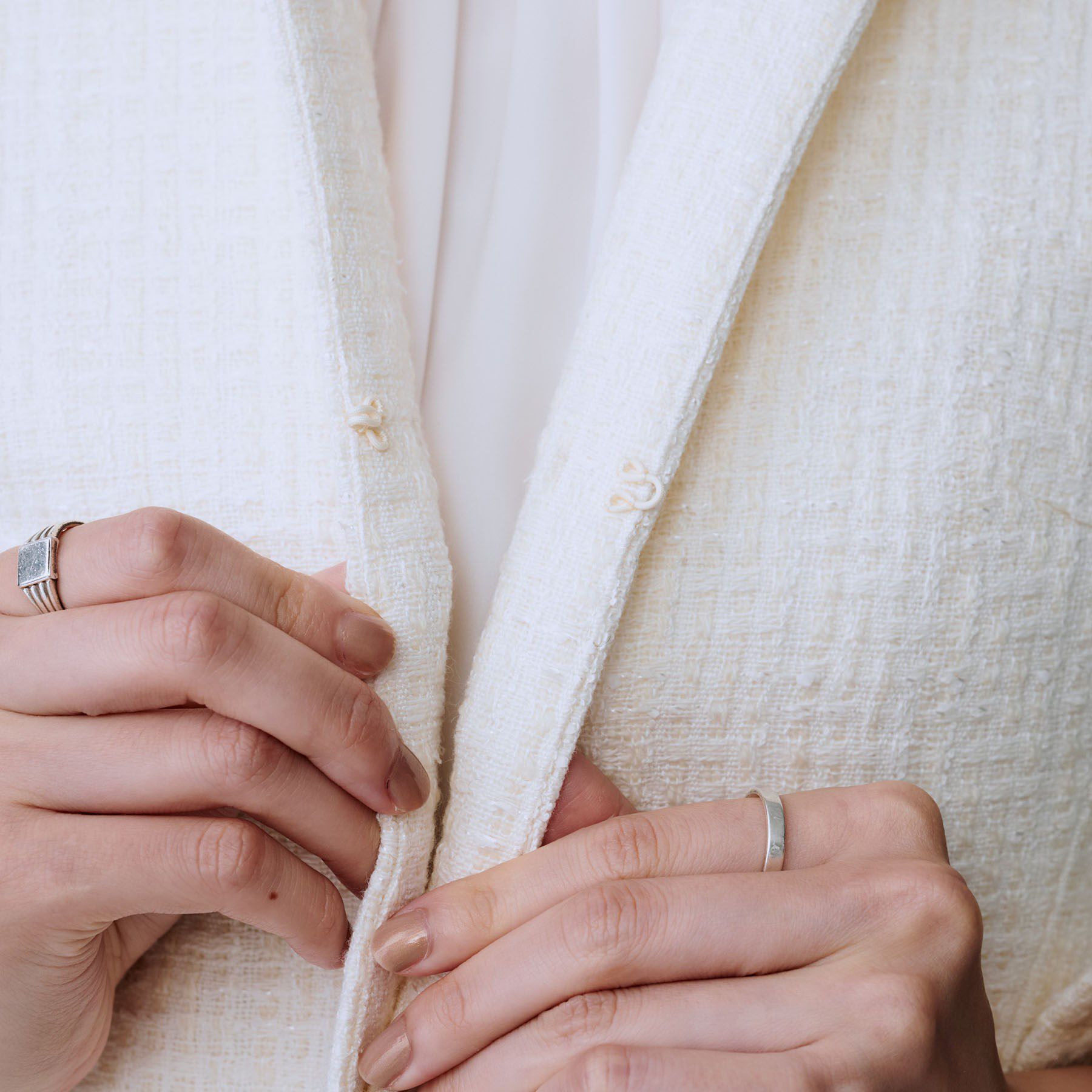 UNTITLED「【セットアップ可/フォーマル】ツイードジャケット」|ノーカラージャケット|