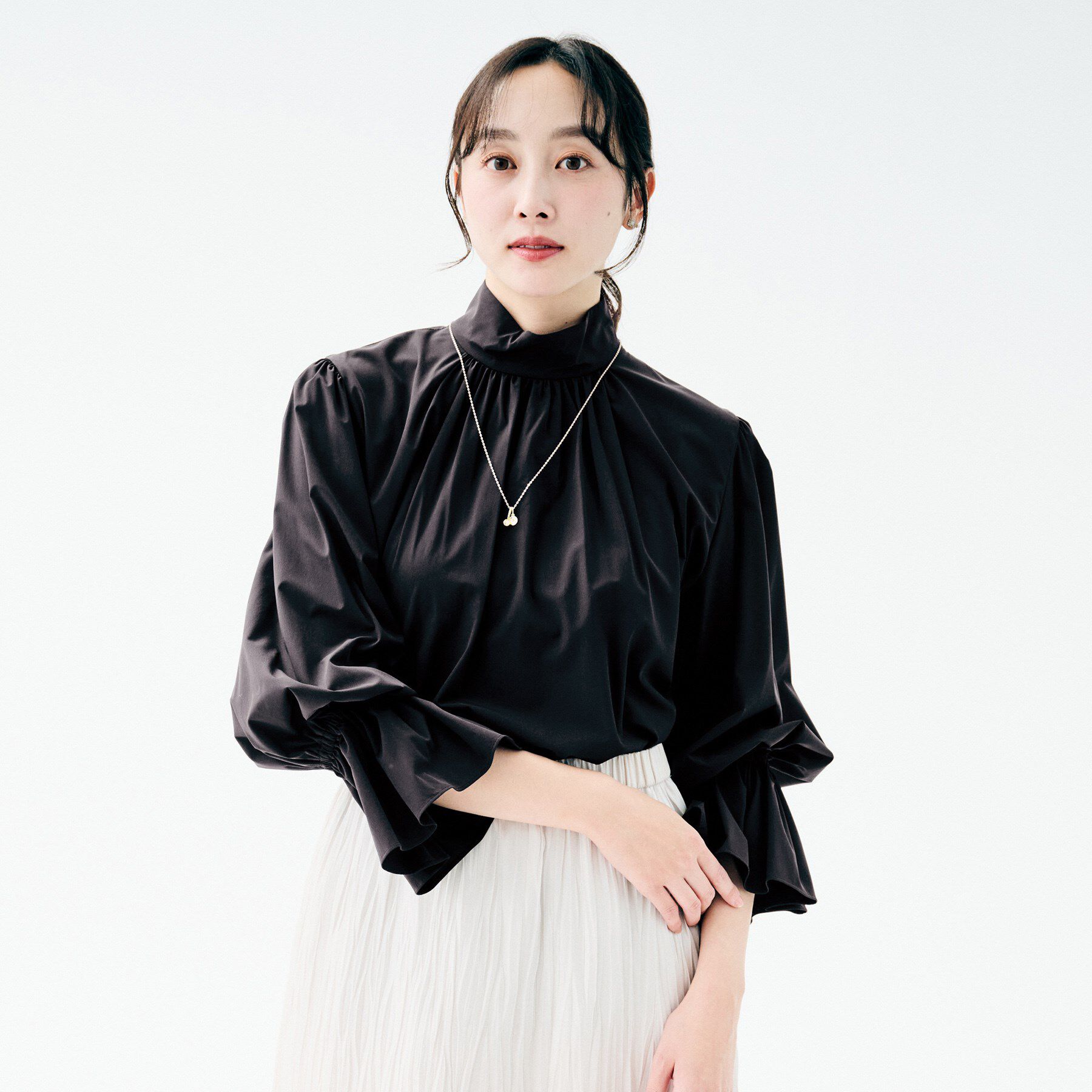 UNTITLED「【UV機能/はっ水/セレモニー】2WAYボウタイブラウス」|シャツ・ブラウス|