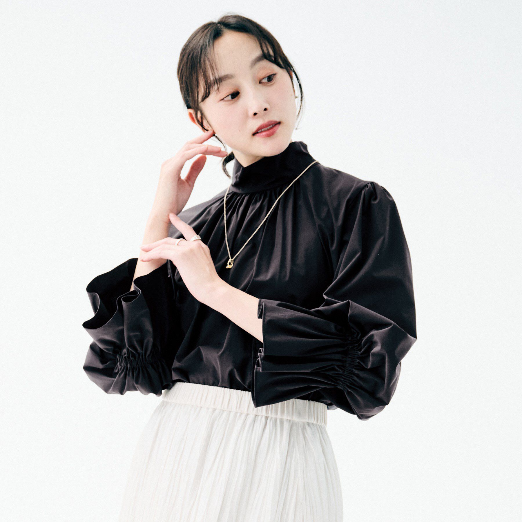 UNTITLED「【UV機能/はっ水/セレモニー】2WAYボウタイブラウス」|シャツ・ブラウス|