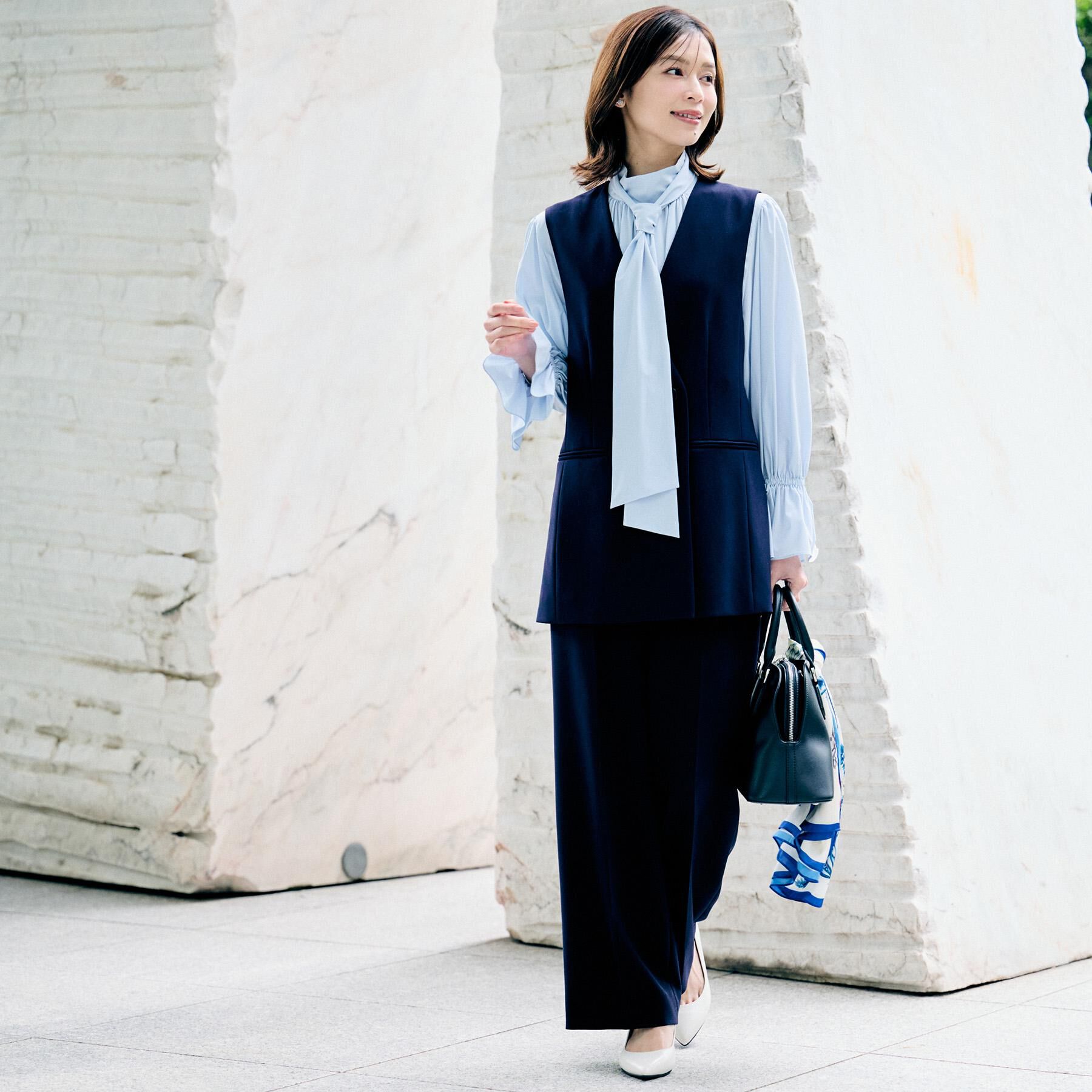 UNTITLED「【UV機能/はっ水/セレモニー】2WAYボウタイブラウス」|シャツ・ブラウス|