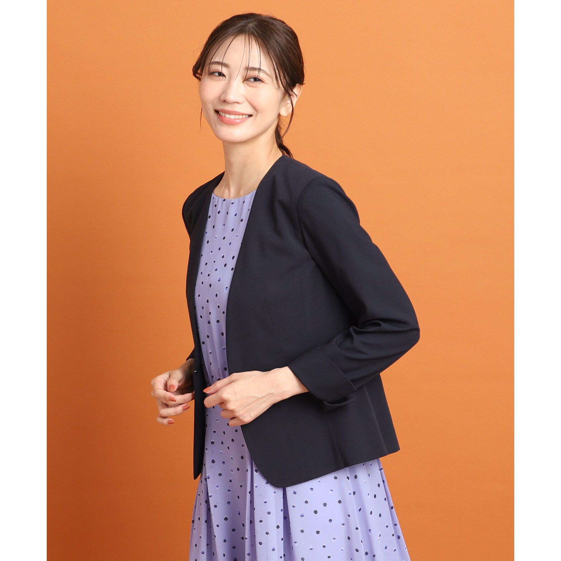 Reflect「【SALE／夏に快適！／接触冷感／洗える／セットアップ可能】ノーカラージャケット」|ノーカラージャケット|