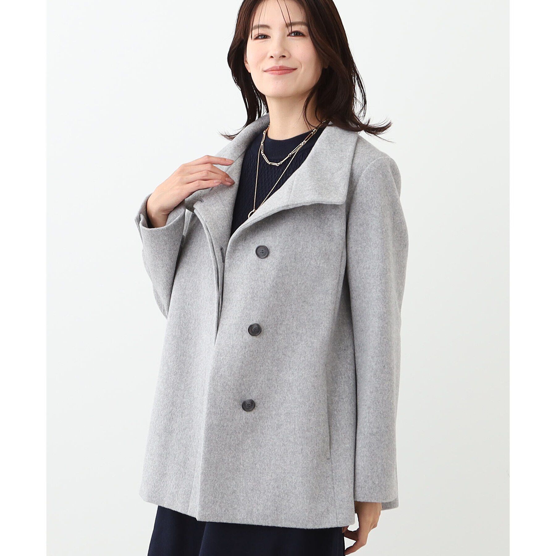 Reflect「【定番人気】スタンドカラーミドルコート」|その他|