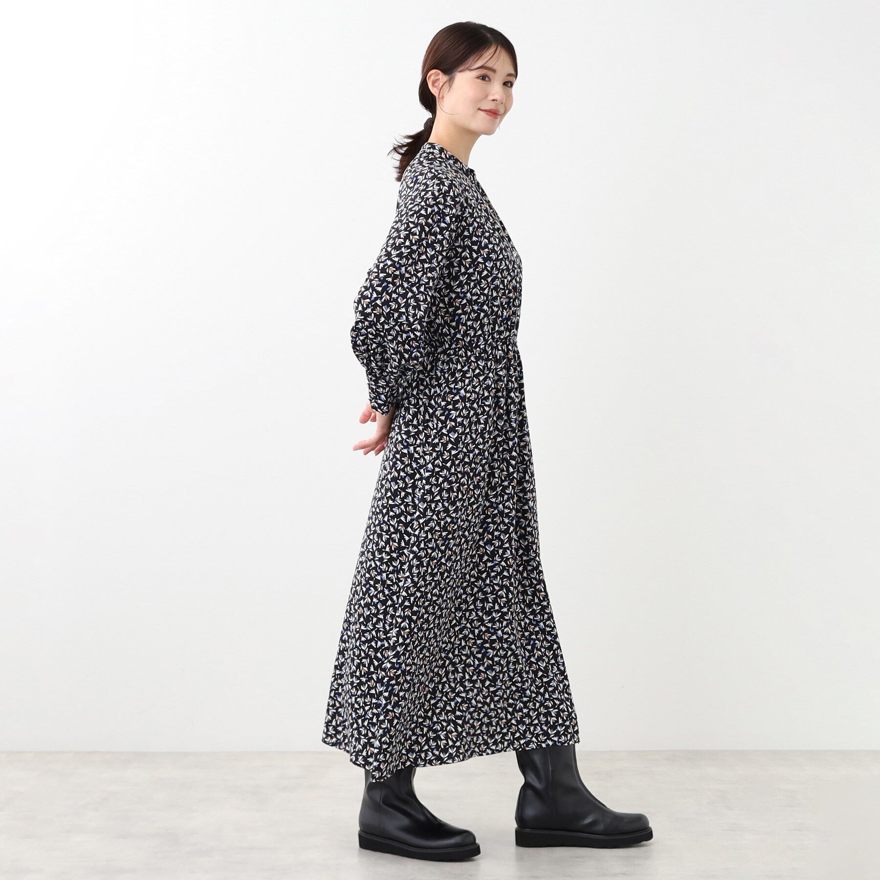 Reflect「【マシンウォッシュ可】フラワープリントワンピース」|ワンピース|