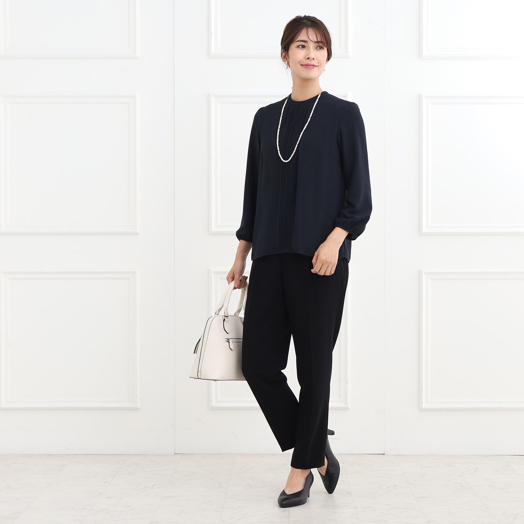 Reflect「【マシンウォッシュ可】フロントレースブラウス」|シャツ・ブラウス|