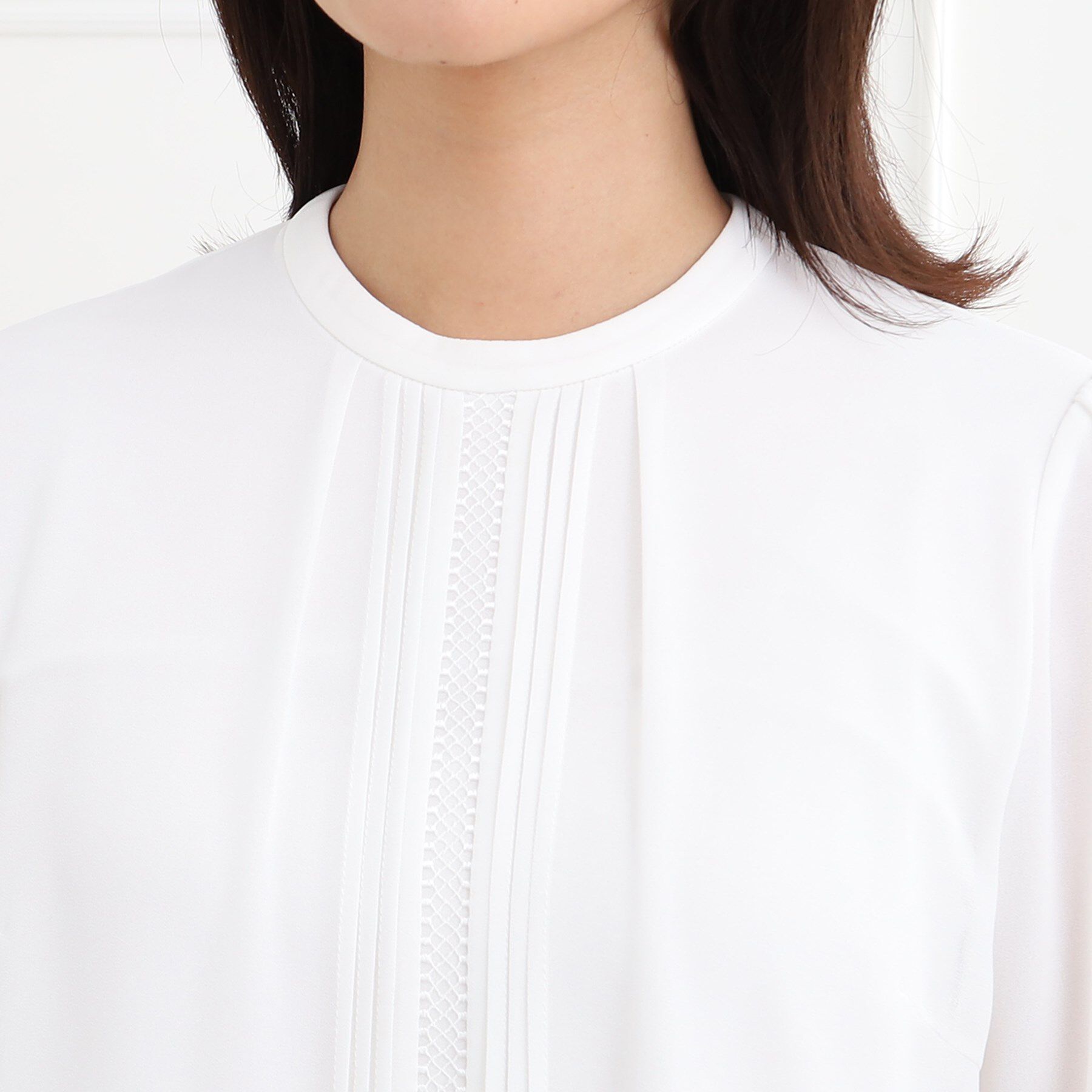 Reflect「【マシンウォッシュ可】フロントレースブラウス」|シャツ・ブラウス|