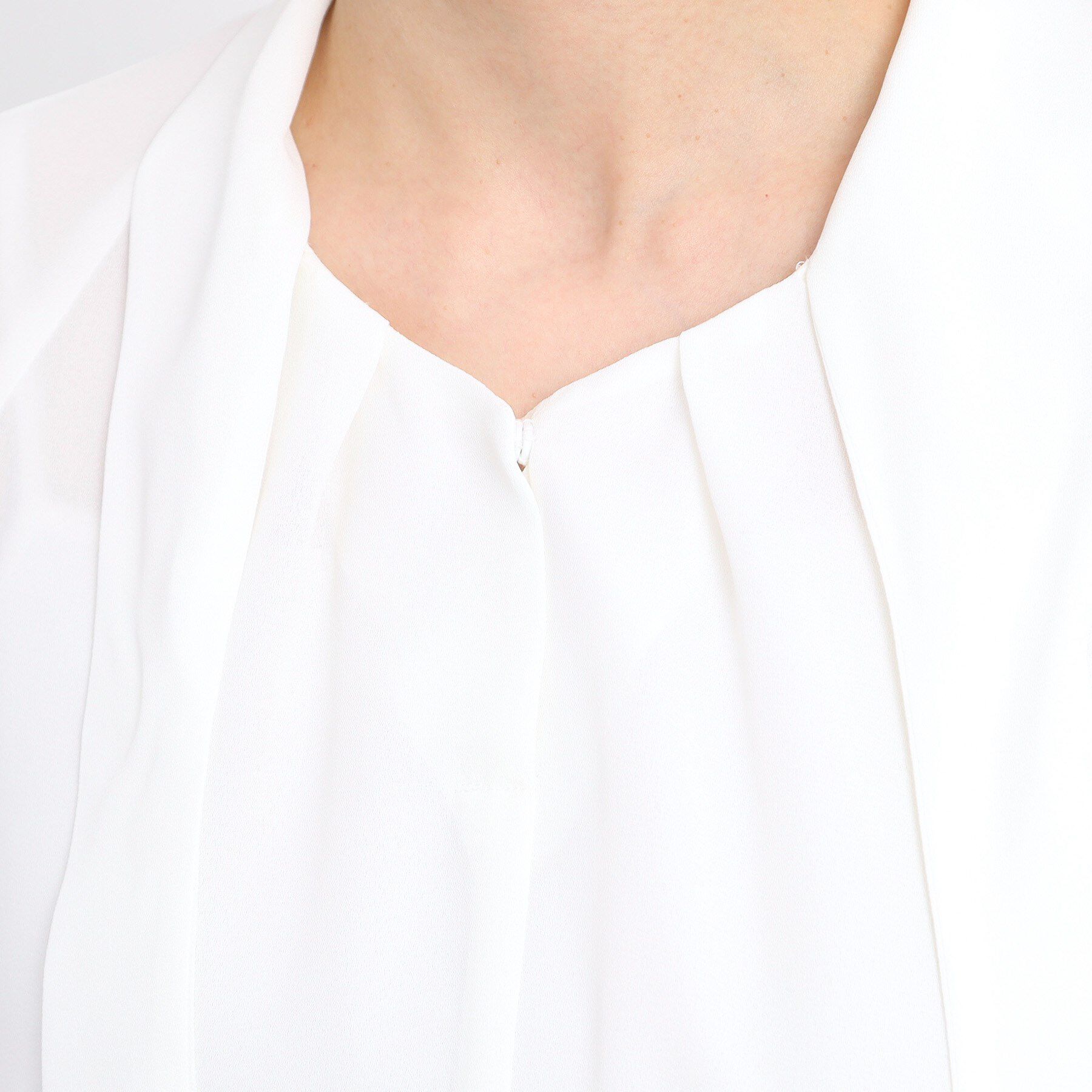 Reflect「【夏SALE／接触冷感／マシンウォッシュ可／吸水速乾／セットアップ可】ボウタイブラウス」|シャツ・ブラウス|