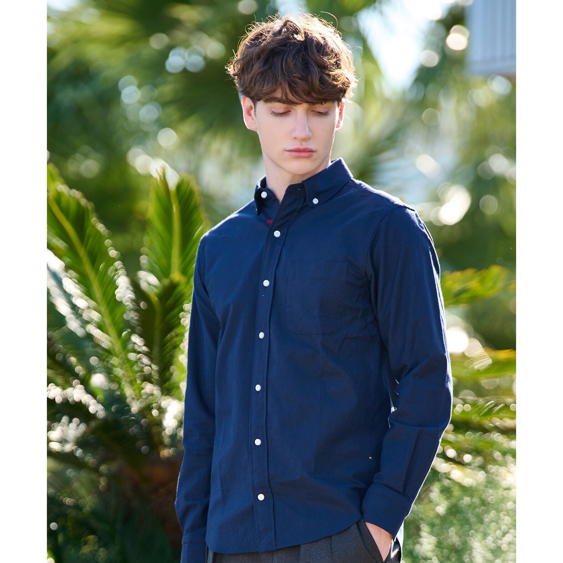 DRESSTERIOR「オックスフォード ラウンドカラーシャツ」|シャツ・ブラウス|